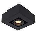 Lucide spot XIRAX LED DTW 1 flame, square, adjustable GU10 IP20, black dimmable