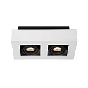 spot XIRAX LED DTW 2 flames, square, adjustable GU10 IP20, black, white dimmable