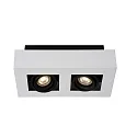 Lucide spot XIRAX LED DTW 2 flames, square, adjustable GU10 IP20, black, white dimmable