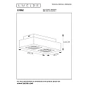 Lucide spot XIRAX LED DTW 2 flames, square, adjustable GU10 IP20, black, white dimmable