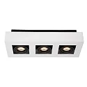 spot XIRAX LED 3 flames, square GU10 IP20, black, white dimmable