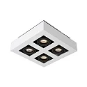spot XIRAX LED 4 flames, square GU10 IP20, black, white dimmable