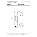 Lucide wall luminaire QUIRIJN cylindrical G9 IP20, gold matt, brass, white dimmable