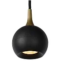 pendant luminaire FAVORI down, 2 flames, ball shaped GU10 IP20, black matt dimmable