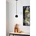 pendant luminaire FAVORI down, 2 flames, ball shaped GU10 IP20, black matt dimmable