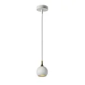 pendant luminaire FAVORI down, 2 flames, ball shaped GU10 IP20, white matt dimmable