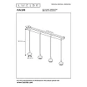 Lucide Pendelleuchte FAVORI, IP20, 4-flammig, 4x Kugelkopf Ø 9cm, 4x GU10 (exkl.), schwarz / gold