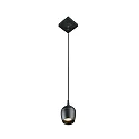 Badezimmer-Pendelleuchte PRESTON, IP44, 230V, GU10, Schirm Ø 8cm, Pendel max. 120cm, schwarz