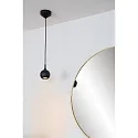 Lucide pendant luminaire FAVORI down, 1 flame, ball shaped GU10 IP44, black matt dimmable