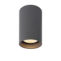 downlight DELTO cylindrical, rigid, Dim-To-Warm GU10 IP20, grey dimmable