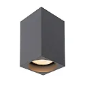 Aufbau-Deckenstrahler DELTO, eckig, inkl. GU10 LED 5W 2200-3000K (Dim-to-Warm) CRi95, Aluminium, grau