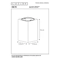 Lucide downlight DELTO square, rigid, Dim-To-Warm GU10 IP20, dark grey dimmable
