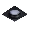 recessed spotlight ZIVA square GU10 IP44, black matt
