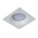 Lucide Badezimmer-Einbaustrahler ZIVA, IP44, eckig, 8.5 x 8.5cm, GU10 (exkl.), Aluminium, weiß