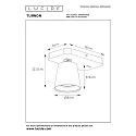 Lucide Aufbau-Wandstrahler TURNON, 1-flammig, inkl. Schalter + GU10 5W 2200-3000K (Dim-to-Warm) CRi95, schwarz / gold matt