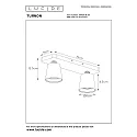 Lucide Aufbau-Deckenstrahler TURNON, 2-flammig, inkl. 2x GU10 5W 2200-3000K (Dim-to-Warm) CRi95, schwarz / gold matt