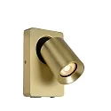 LED Wandstrahler NIGEL, GU10, 1x5W, 3000K, dimmbar, Mit USB-Ladepunkt, Gold matt, messing