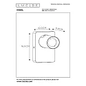 Lucide LED Wandstrahler NIGEL, GU10, 1x5W, 3000K, dimmbar, Mit USB-Ladepunkt, schwarz