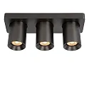 Lucide LED Deckenstrahler NIGEL, GU10, 3x5W 2200K/3000K, dimmbar, schwarz, Stahl