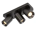 Lucide LED Deckenstrahler NIGEL, GU10, 3x5W 2200K/3000K, dimmbar, schwarz, Stahl