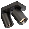 Lucide LED Deckenstrahler NIGEL, GU10, 3x5W 2200K/3000K, dimmbar, schwarz, Stahl