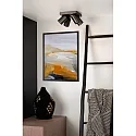 Lucide spot NIGEL 4 flames, cylindrical, rotatable GU10 IP20, black, steel dimmable