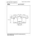 Lucide spot NIGEL 4 flames, cylindrical, rotatable GU10 IP20, black, steel dimmable