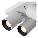 Lucide spot NIGEL 4 flames, cylindrical, rotatable GU10 IP20, white dimmable