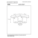 Lucide spot NIGEL 4 flames, cylindrical, rotatable GU10 IP20, white dimmable
