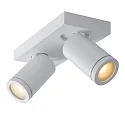 Lucide LED Deckenstrahler TAYLOR Badezimmerleuchte, GU10, 2x5W 2200K/3000K, dimmbar, IP44, weiß
