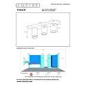 Lucide spot TAYLOR 3 flames, cylindrical GU10 IP44, white dimmable