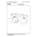 Lucide spot FAVORI 2 flames, adjustable, ball shaped GU10 IP20, white dimmable