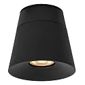 Lucide Aufbau-Deckenstrahler TRIGONO, 1-flammig, Spot konisch, Ø 10.5 cm, GU10 (PAR16), dreh- und schwenkbar, Metall, schwarz