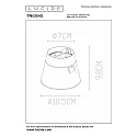 Lucide Aufbau-Deckenstrahler TRIGONO, 1-flammig, Spot konisch, Ø 10.5 cm, GU10 (PAR16), dreh- und schwenkbar, Metall, schwarz