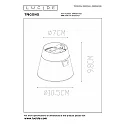 Lucide Aufbau-Deckenstrahler TRIGONO, 1-flammig, Spot konisch, Ø 10.5 cm, GU10 (PAR16), dreh- und schwenkbar, Metall, weiß