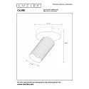 Lucide spot CLUBS cylindrical GU10 IP20, white dimmable