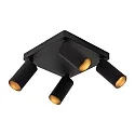 Deckenstrahler CLUBS, 4xGU10, schwarz
