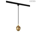 Lucide track spot PRESTON TRACK down, adjustable, direct / indirect GU10 IP20, gold matt, brass, black