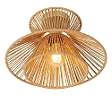 Lucide ceiling luminaire TASMAN round E27 IP20, gold matt, wood, brass dimmable