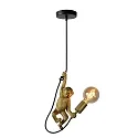 pendant luminaire EXTRAVAGANZA CHIMP E27 IP20, gold, black