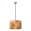 pendant luminaire TANSELLE round E27 IP20, gold matt, brass, multicolour