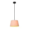 pendant luminaire WOOLLY round E27 IP20, pink, black