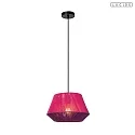 pendant luminaire JESSICA E27 IP20, pink, black dimmable
