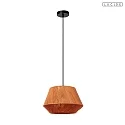Lucide pendant luminaire JESSICA E27 IP20, black, terracotta dimmable