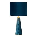 Tischleuchte EXTRAVAGANZA VELVET, Ø 25 cm, 1xE27, türkis