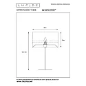 Lucide Tischleuchte EXTRAVAGANZA TUSSE, Ø 30 cm, 1xE14, rosa