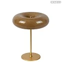 table lamp SENTINO G9 IP20, brass, taupe 