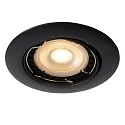 Lucide recessed luminaire FOCUS LED round, set of 3 GU10 IP20, black dimmable 15W 320lm 3000K 40° CRI >80