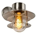 outdoor wall luminaire ZICO round, direct E27 IP44, chrome matt dimmable