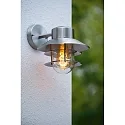 outdoor wall luminaire ZICO round, direct E27 IP44, chrome matt dimmable